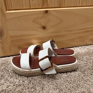 White MIA platform sandals